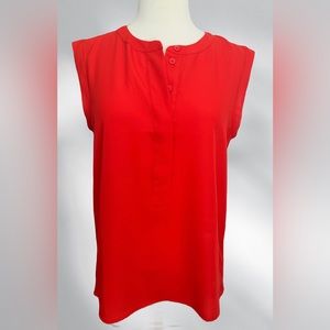 J. Crew Red Sleeveless Blouse